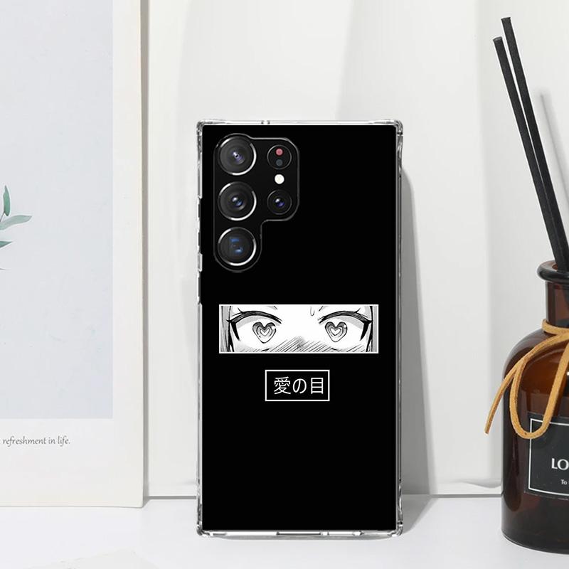 Japanese Aesthetic Text Letter Phone Case For Samsung Galaxy S26 S25 Edge S24 FE S23 S22 Ultra S21 Plus S20 + Art Fundas Back Co