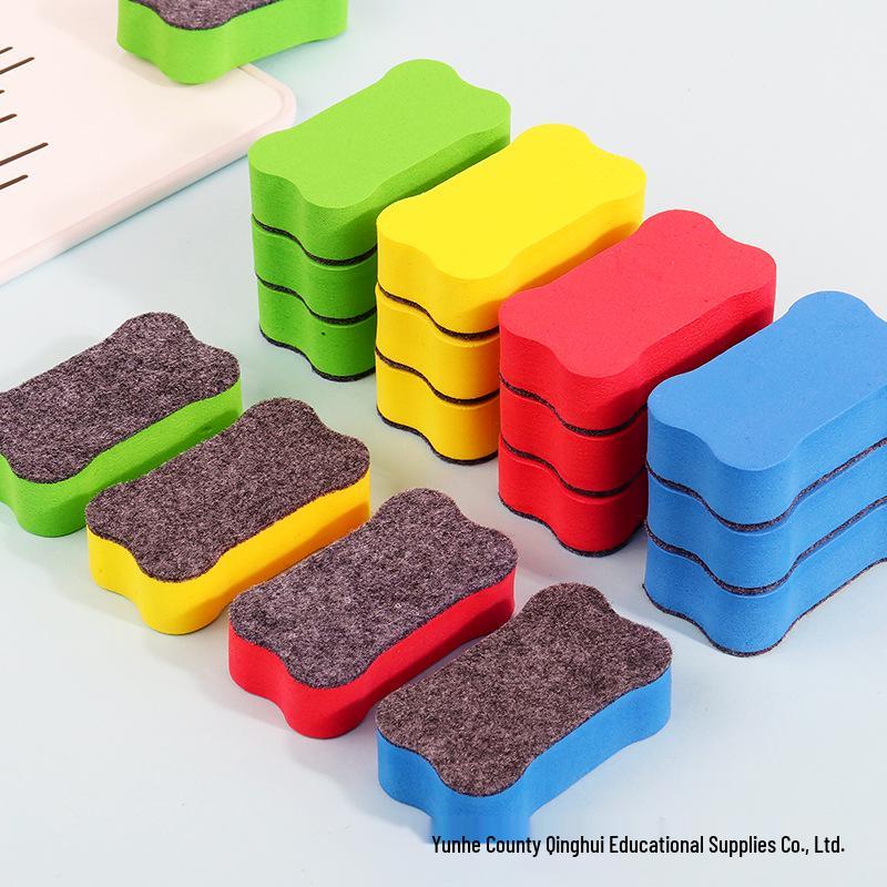 Children's Small Bone Whiteboard Eraser, EVA Felt Cloth, Special Matching Board Eraser, 1 Piece.