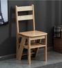 Solid Wood Folding Ladder Chair: Dual-Use Indoor Step Stool and Multifunctional Staircase.