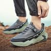 New Men'S Shoes Autumn Breathable Button Rotating Convenient Mesh Sports Outdoor Sports Leisure Running And Hiking Shoes