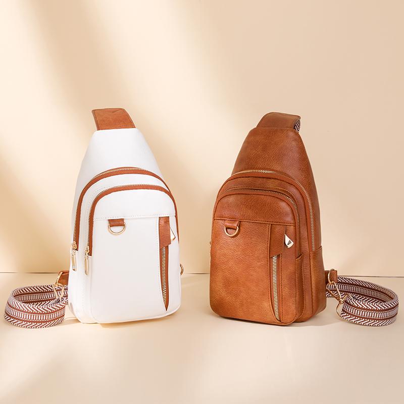 Kožená taška přes rameno Taška přes rameno Multifunkční voděodolná crossbody taška pro ženy
