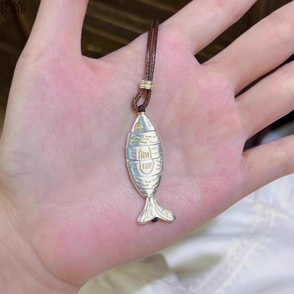 Silver-colored Clavicle Chain Cute Vintage Jewelry Retro Fish Necklace Gift