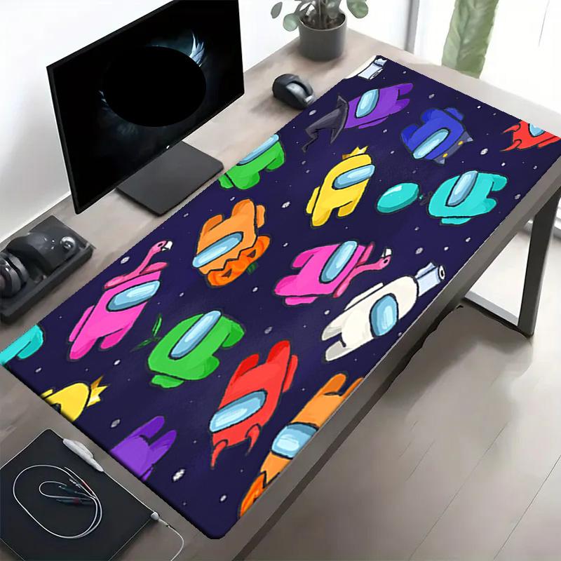 Among Us Print Mouse Pad, Anti‑Slip Desktop Keyboard Mat, for PC Laptop Gaming Working Daily Use, Cool Festival Surprise Gift