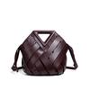 Y large-capacity handbag triangle bag new clutch clip bag rhombus woven dinner bag