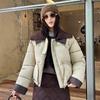 Wash-free Knitted PU Stitching Short Outwear Clothes Winter Jacket