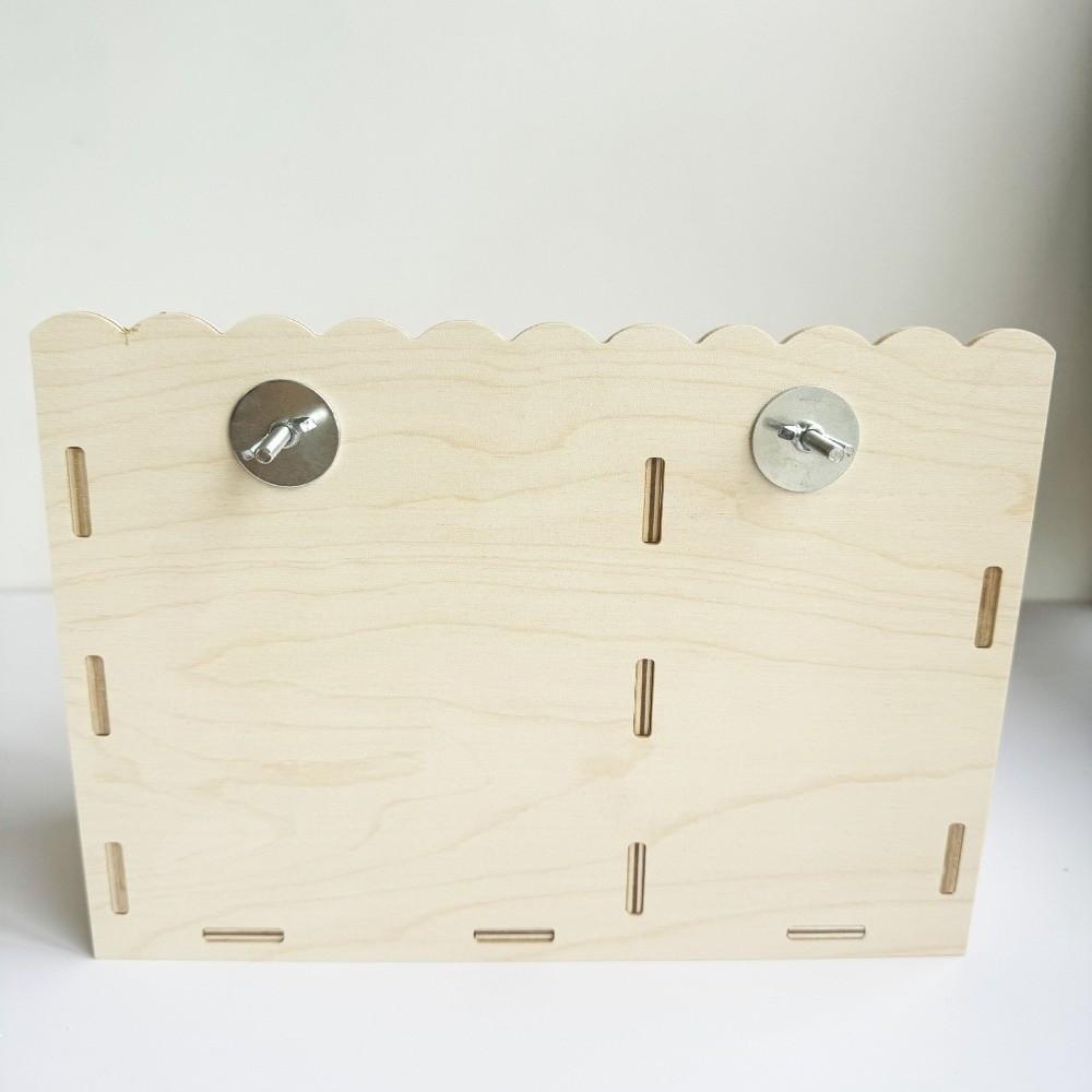 Abnehmbarer Kaninchen Heufutterspender 2 in 1 Kaninchen Futtertrog Holz Gras Spender Gehege