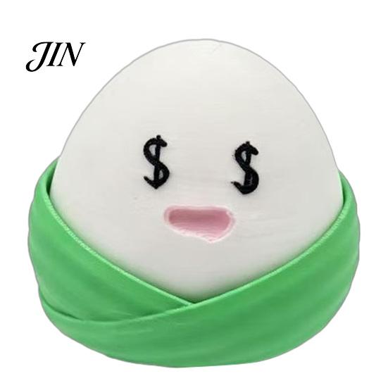 Office Desk Stress Reliever 3D Printed Zongzi Fidget Clicker, Cartoon Rice Dumpling Finger Decompression Toy Relief Food Toy, Gift for Dragon
