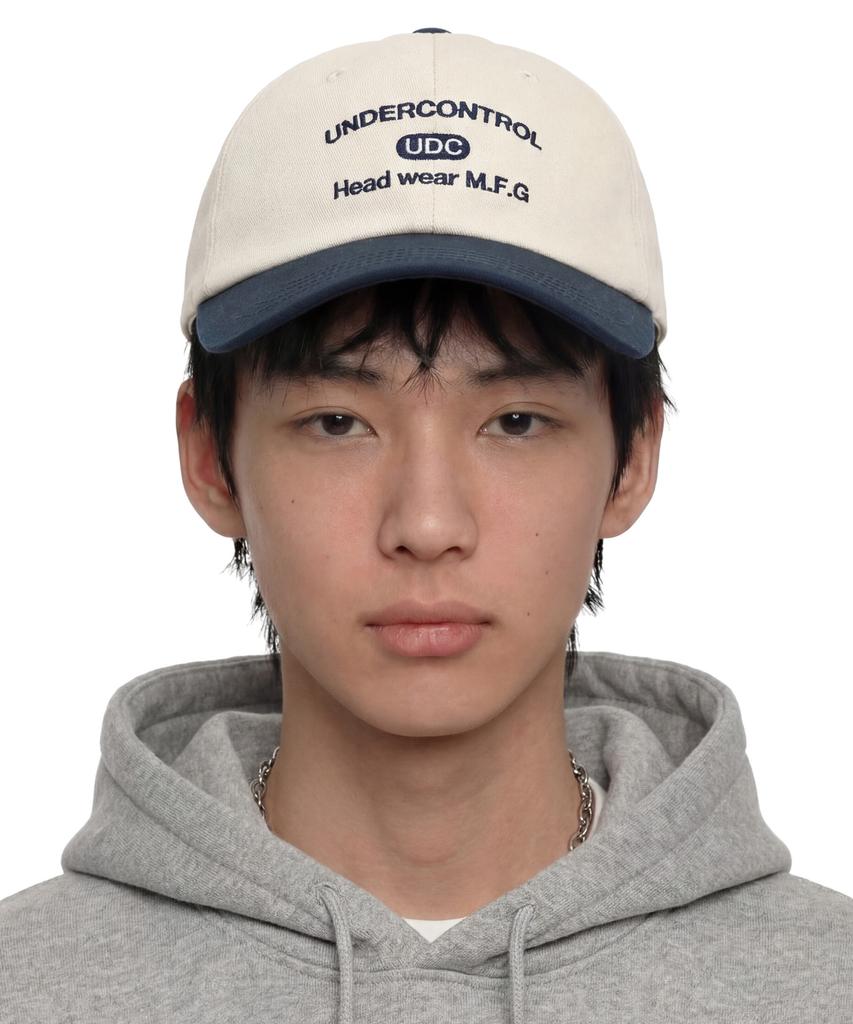 Eondeokeonteulol All-Season Cotton Color Block Logo Soft Top Ball Cap Unisex Baseball Cap College Crew / Authentic B B / Navy