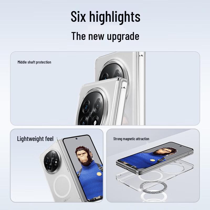 OPPO Find N5 Clear Magnetic Shockproof Phone Case