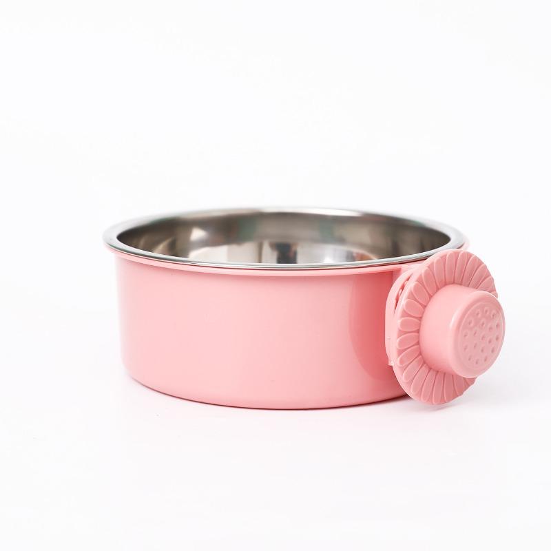 Hanging Stainless Steel Pet Bowl - Cat Bowl with Anti-toppling Feature and Thickened Base for Dog Bowl. Feeding and Drinking Hanging Bowl.