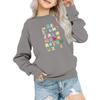 Kids' Fashion Loose-Fit Casual Long-Sleeve Christmas Print Oversized Crewneck Sweatshirt