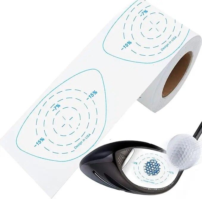 Golf Impact Tape Clubs Labels 200pcs Oversized Training Aid for Irons Driver Woods Ball Hitting Recorder Swing Trainer Equipment