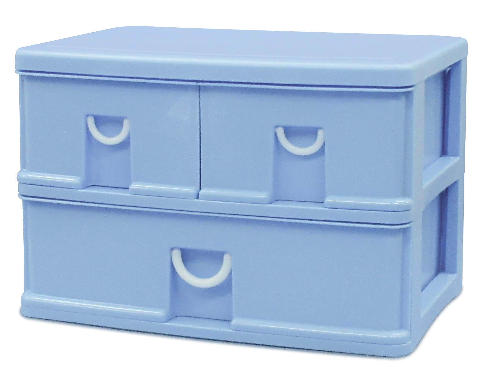 

Sanko Plastic Elpis Small Item 2 3 Pastel Made in Product C-102 Storage, Tiers, Boxes, Blue, Japan, Number 339751, Width 39cm, Depth 26.5cm,