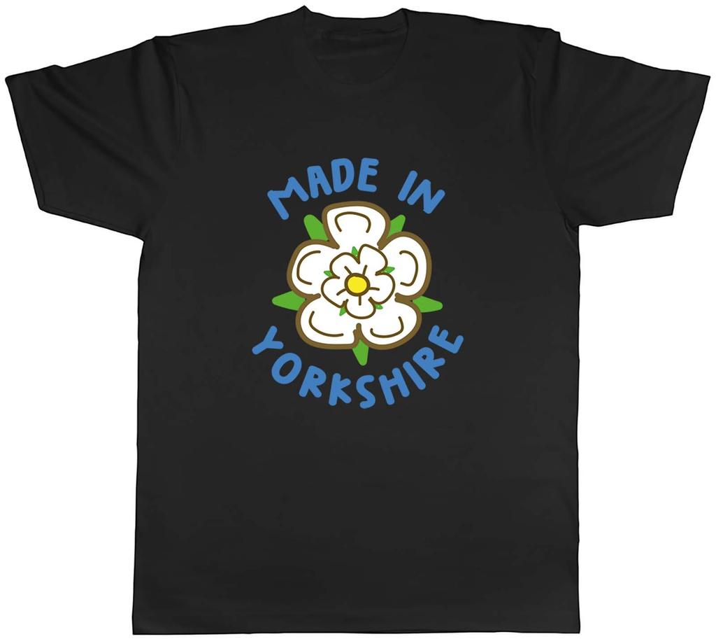Made in Yorkshire Unisexs TShirt White Rose of York Unisex Tee Gift