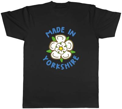 Made In Yorkshire Unisexs TShirt White Rose of York Unisex Tee Gift