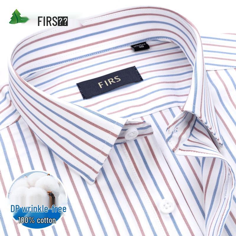 Мужская рубашка FIRS с длинным рукавом, 100% хлопок, не требует глажки, 100 шт. 180/100A(42)