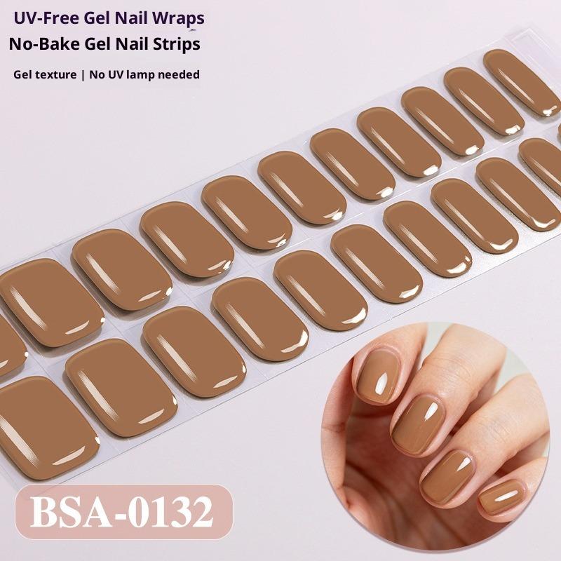 Europäischer und Amerikanischer Stil Einfarbige Nagelsticker UV-freie Gel-Nagelfolien Kein Backen Gel-Nagelsticker