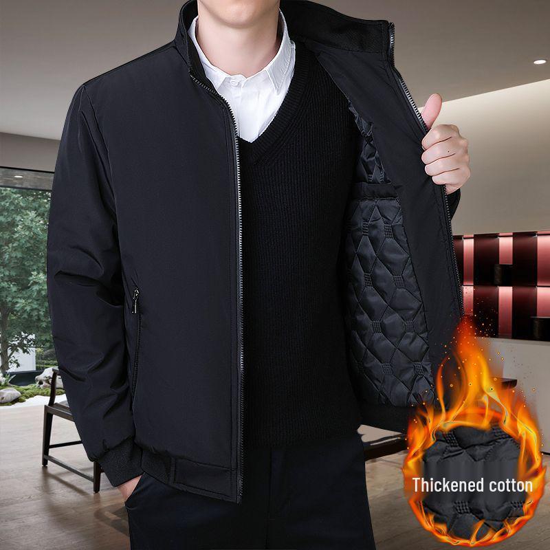 Men s High-End Cotton-Padded Cold-Resistant Jacket - Trendy Autumn/Winter Business Style M for 80-95 kg