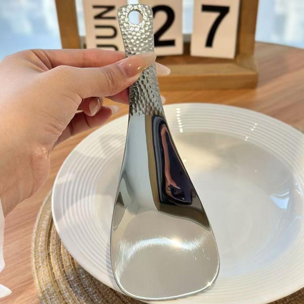 New 316 Stainless Steel Rice Spoon, 20cm Extra Thick Rice Non-stick Cooker Shovel Household Rice Scoop Canteen