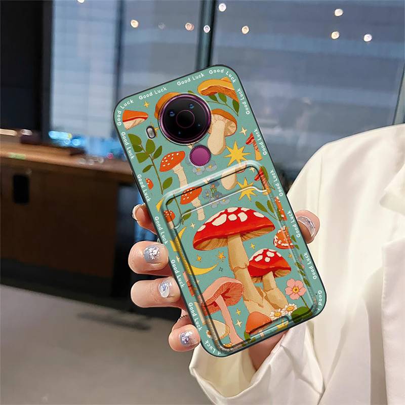 Cute Waterproof Phone Case For Nokia 5.4 Anti-knock Dirt-resistant Card Slot Full Wrap Durable Protective Shockproof TPU