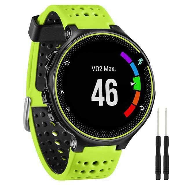 Compatible Silicone Wristband for Garmin Forerunner 235/620/735XT - Two-Color Round Hole Design.