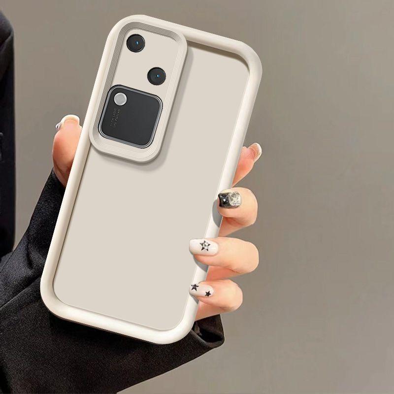 For Vivo V30 Case vivo V30 Pro Phone Case Vivo V29 V27 V29 Pro V25 V25E V29 lite v29e v27e Lens Protective Cover Cute Curly Wavy