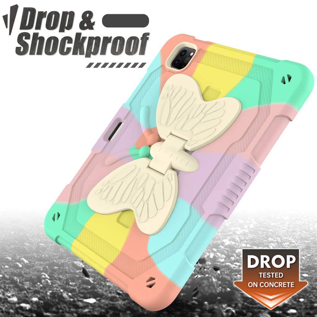 Butterfly Stand Case for IPad Air 2 3 4 5 Pro 2025 7th 8th 9th 10th 11th Generation 11 10.2 10.9 Inch Mini 6 Tablet Case Cover