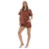 Keanu Womens/Ladies Satin Short-Sleeved Short Pyjama Set
