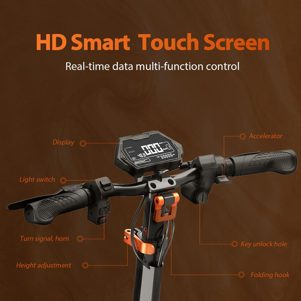 Kukirin G2 PRO Adult E-Scooter,48V15.6Ah,600W/Single Drive,9" Air Tires Electric Scooter