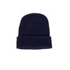 Men Women Solid Color Warm Woolen Knitted Cap Fluorescent Cuffed Beanie Hat