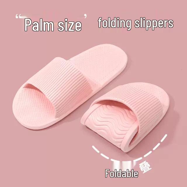 

Складные прохладные дорожные тапочки 2025: Унисекс Домашний и Гостиничный Комфорт для Помещений/Улицы 36-37 розовый