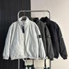 Stone Basic Stand Collar Cotton Jacket - Winter Warm Loose Fit Outerwear