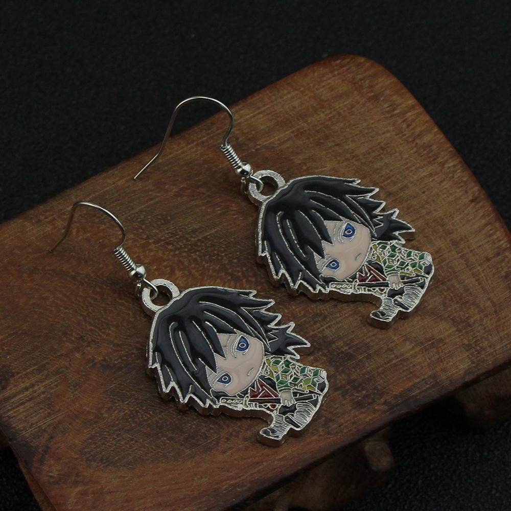Náušnice Demon Slayer Cosplay Prop Kimetsu No Yaiba Tanjirou Kamado 1 Pár Postavy Trendy Šperky
