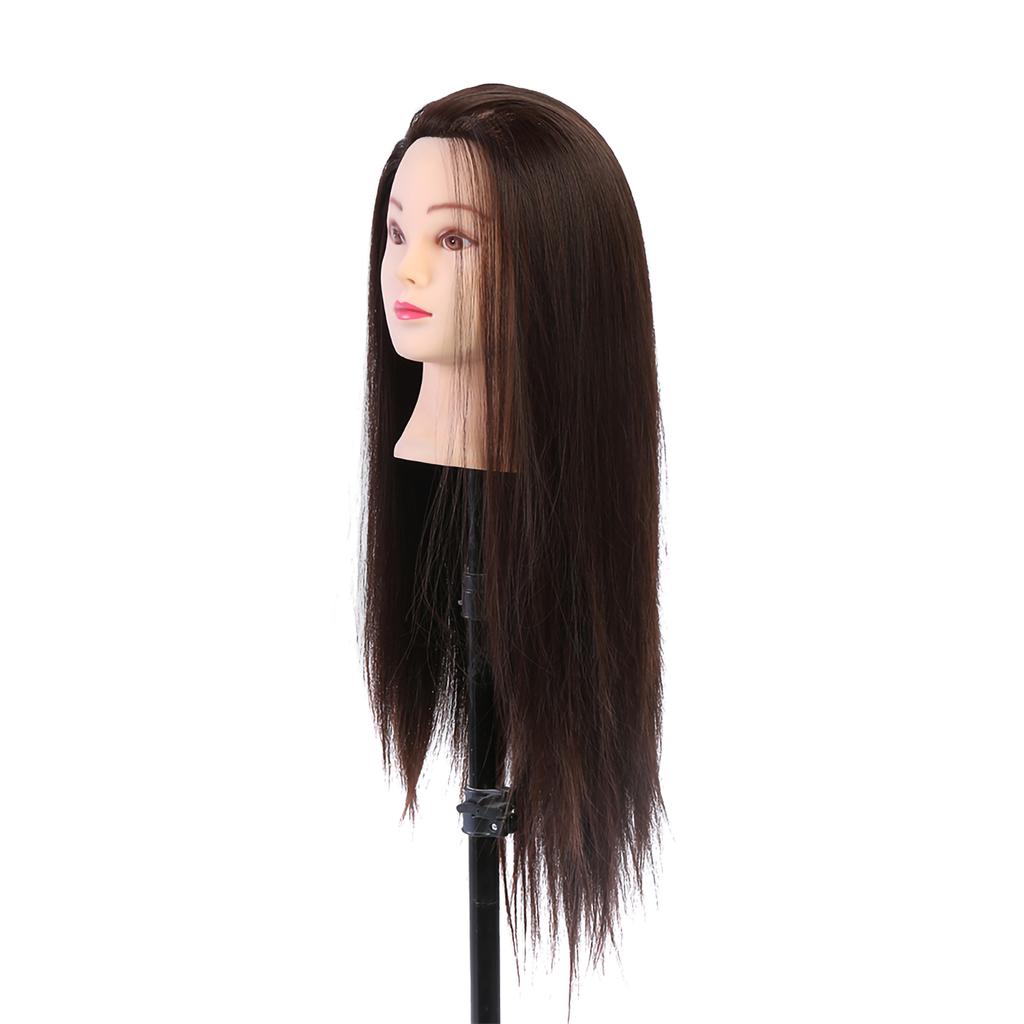 Makeup Mannequin Head Hairdresser Training Head Cosmetology Doll Head Blond Dark Brown