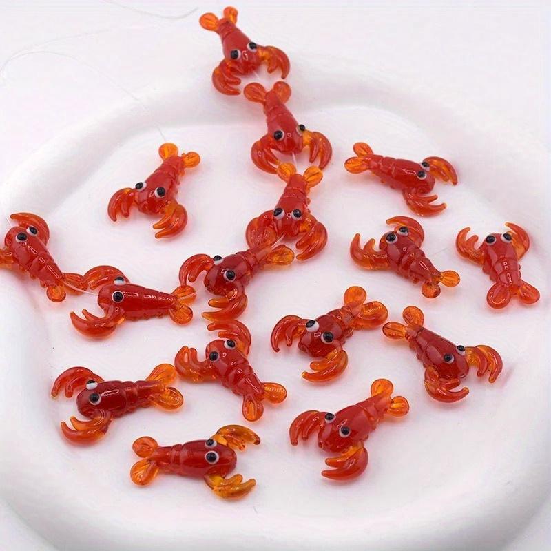 1PC Lobster Animal Pendant DIY Cute Earrings Necklace Keychain Accessories
