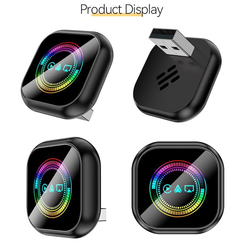 3-in-1 Kabelgebundener zu Drahtloser CarPlay-Adapter für Airplay Android Auto MirrorLink Bluetooth+ WLAN USB-Dongle Auto-KI-Box
