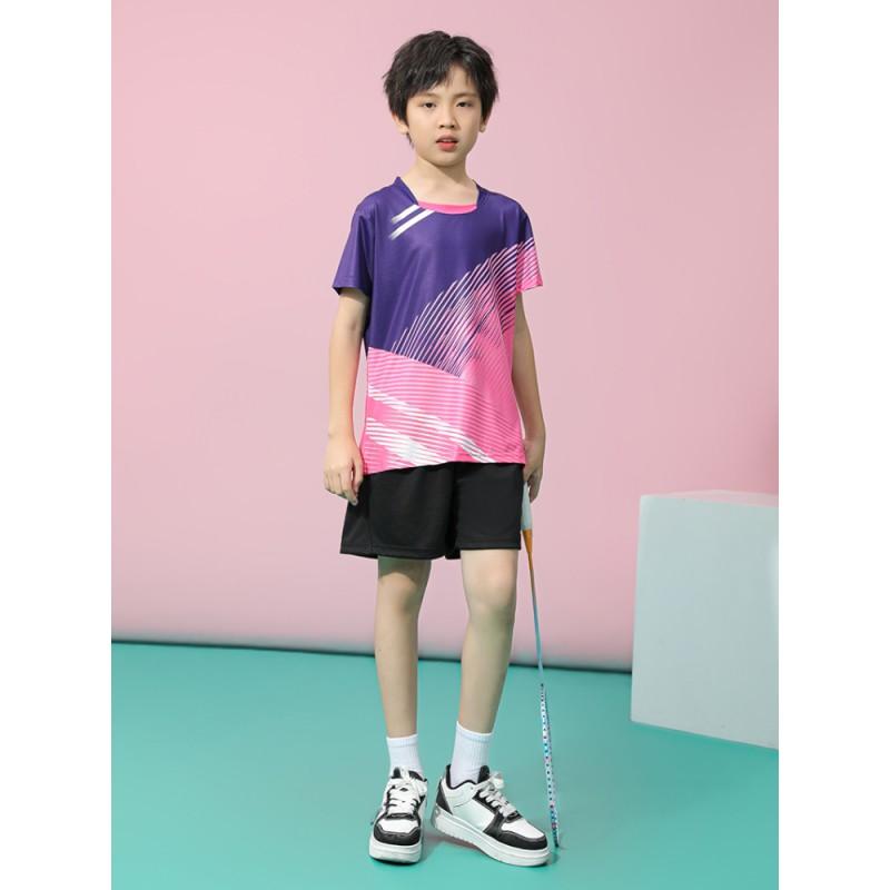 Kids Quick-Dry Badminton Table Tennis Sport Set Boys Girls Athletic Training Outfit Lightweight