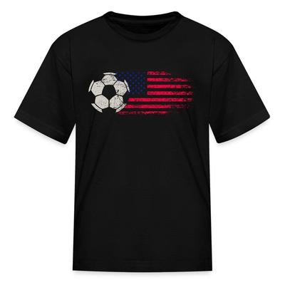 USA Soccer Flag With Ball Kid's T-Shirt
