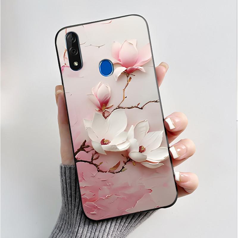 Printing Pattern Case For ZTE Blade V10 Fundas Shockproof Coque Capa Soft Silicone Black Shell Cover Cute Flower Cartoon Casing