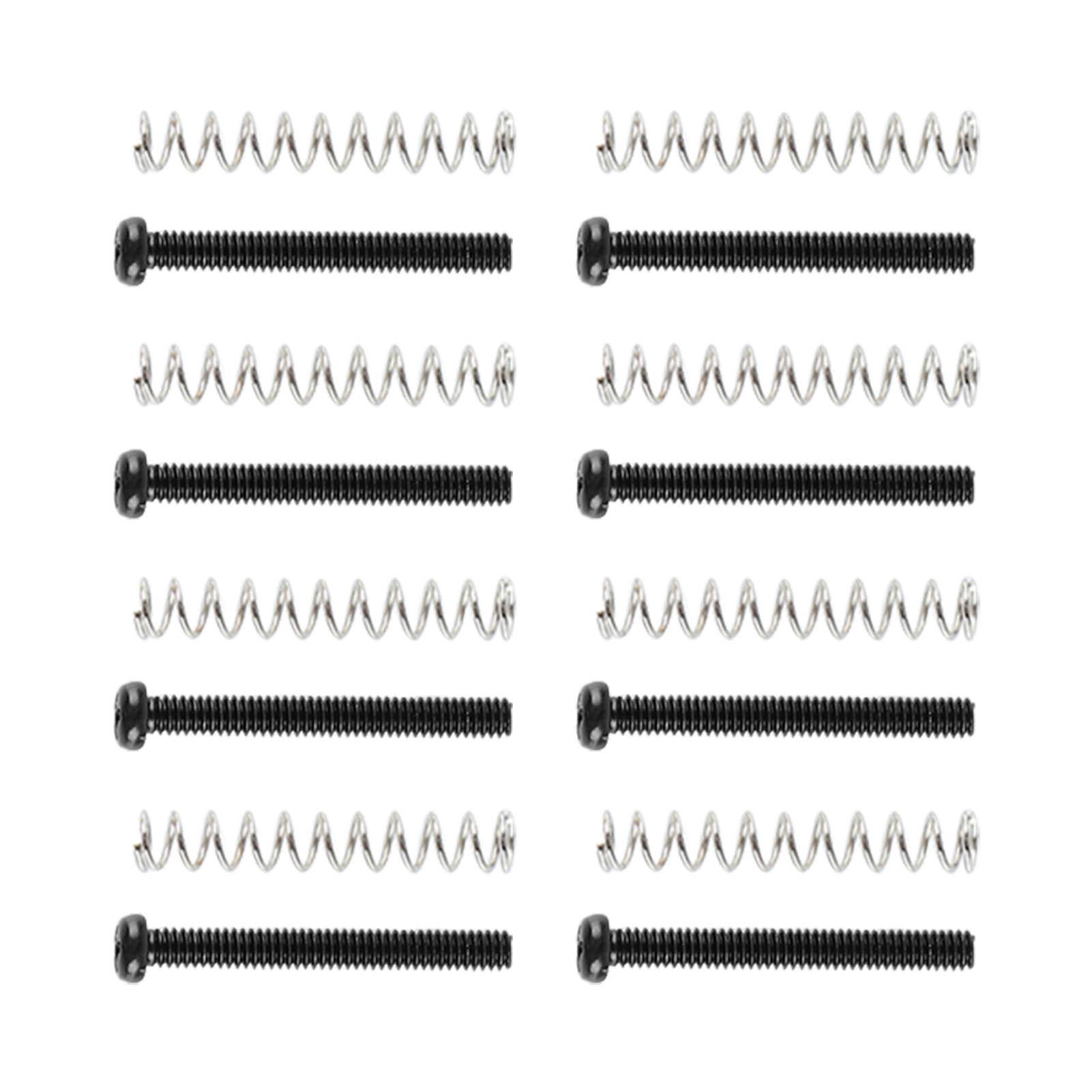 

8 комплектов винтов для гитарного звукоснимателя, пружины, железная рама звукоснимателя с двойной катушкой, монтажные винты и пружины, золото чёрный