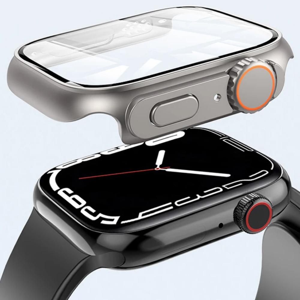 Case+Strap for Apple Watch Band 45mm 44mm 41mm 40mm Smart Silicone Bracelet Iwatch Series 3 4 5 6 Se 7 8 Change To Ultra Protection Case