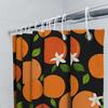 Vibrant Orange White Floral Bathroom Shower Curtain Decoration for Bathrooms Home Decor Waterproof Fabric Print