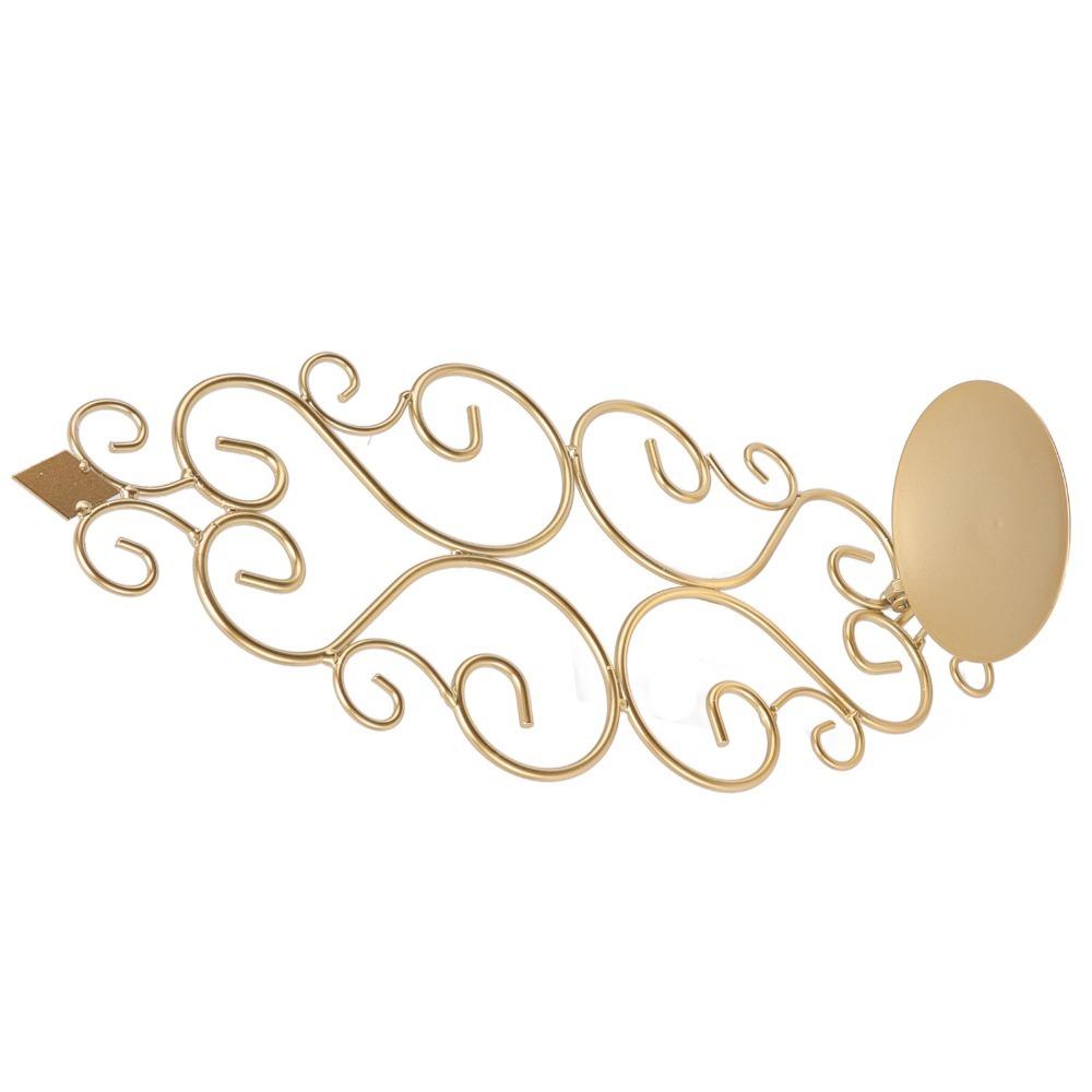 14.96x5.51x4.33 in Gold Tone Candlestick Golden Wall Candle Decor Living Room
