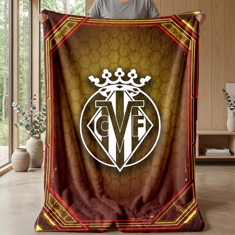 Villarreal FC Soft Flannel Fleece Blanket Lightweight Cozy Warm Throw Blanket For Sofa Bed Home Decor