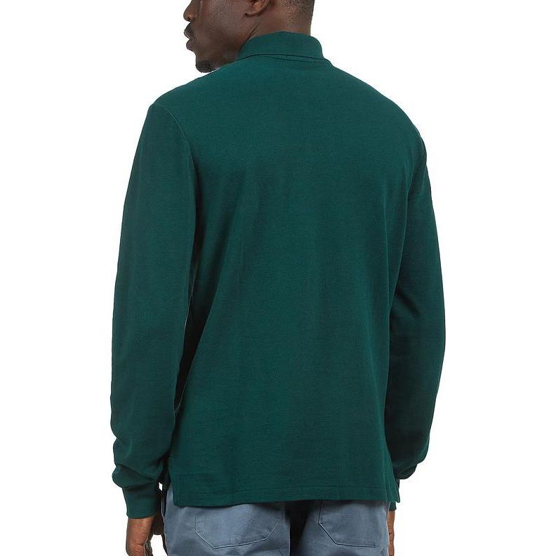 Polo Ralph Lauren Solid Slim Fit Square Collar Long Sleeve Polo Shirt Men tops Green 710681126-084