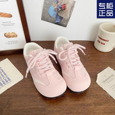 Pink Double Net Forrest Gump Training Shoes Female Ugly Cute Summer New Chic Niche Design Board Shoes Ballet Little White Shoes