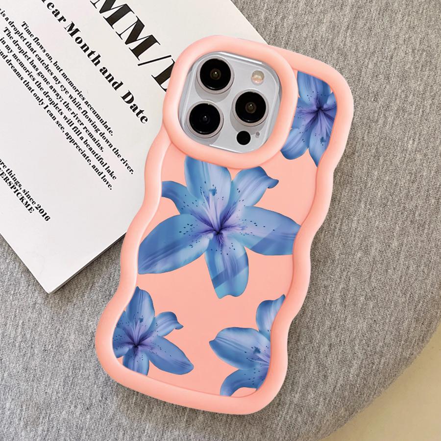 Cartoon Flower Pattern Soft Phone Cover Case for iPhone 17 Air 13 14 11 16 Pro Max 15 Plus 8 XR 12