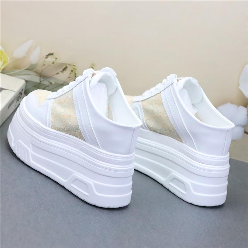 Fashion 12CM Platform Wedge Women Shoes Mules Genuine Leather Hidden Heel Women Summer Shoes Slides Sandals Slippers Spring Autumn