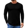 Men's Slim-Fit Casual  Neck Knit Long Sleeve Base Layer Top