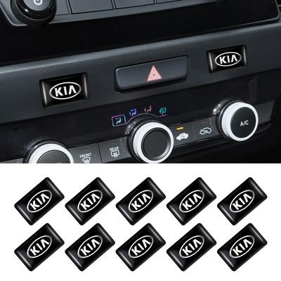 10/20/50 szt. Naklejki z emblematami 3D z żywicy epoksydowej do Picanto Sportage Sonet Cerato Soul Sorento Rio Ceed Niro Ray Carnival